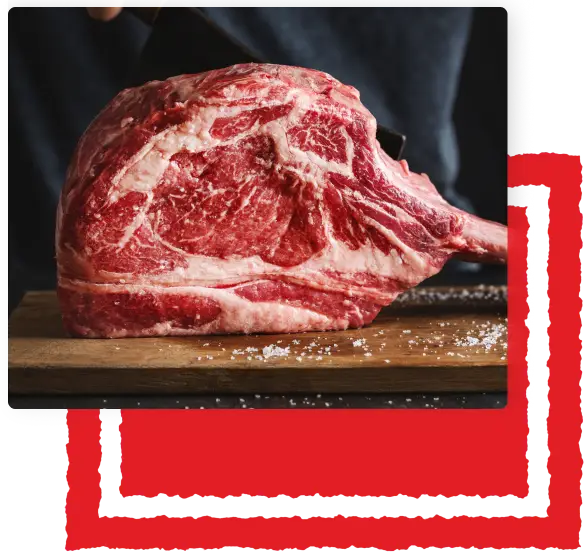 Premium beef cut prepared with traditional craftsmanship at Mac Meat Company since 1933