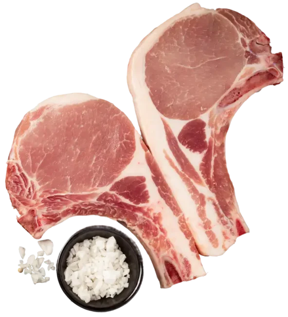 Corte de cerdo con hueso para foodservice